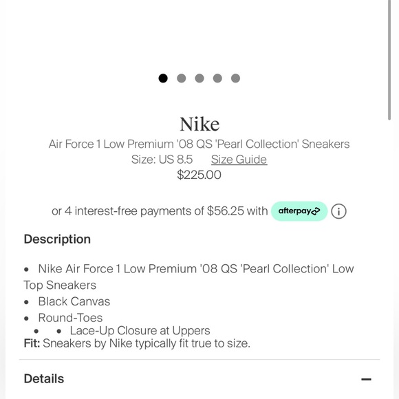 NWOT Nike Air Force 1 ‘08 Low Premium QS Pearl Collection Sneakers Size 8.5 - Picture 8 of 8